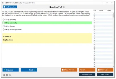 Esri EADP19-001 ArcGIS Desktop Professional 19-001 Practice test exam simulator test engine exam Prep practice test questions answers Image 7