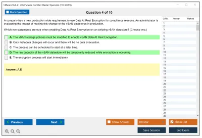 VMware 5V0-21.20 VMware Certified Master Specialist (HCI 2020) Practice test exam simulator test engine exam Prep practice test questions answers Image 4