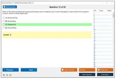 ECCouncil CEH-v11 Certified Ethical Hacker CEH v11 Practice test exam simulator test engine exam Prep practice test questions answers Image 13
