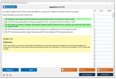 HP HPE0-V25 HPE Hybrid Cloud Solutions Practice test exam simulator test engine exam Prep practice test questions answers Image 6