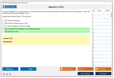 PMI PMP Project Management Professional  (2025 Version) Practice test exam simulator test engine exam Prep practice test questions answers Image 4