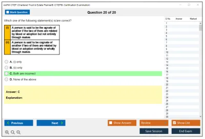 AAFM CTEP Chartered Trust & Estate Planner® (CTEP®) Certification Examination Practice test exam simulator test engine exam Prep practice test questions answers Image 20