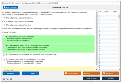 Salesforce B2C-Commerce-Architect Salesforce Certified B2C Commerce Architect Practice test exam simulator test engine exam Prep practice test questions answers Image 3