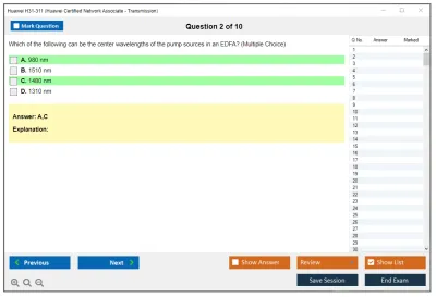 Huawei H31-311 Huawei Certified Network Associate - Transmission Practice test exam simulator test engine exam Prep practice test questions answers Image 2