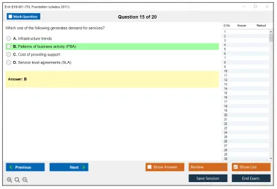 Exin EX0-001 ITIL Foundation (syllabus 2011) Practice test exam simulator test engine exam Prep practice test questions answers Image 15