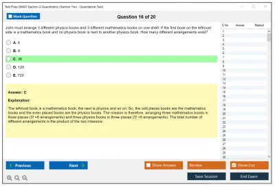 Test Prep GMAT-Section-2-Quantitative Section Two : Quantitative Test Practice test exam simulator test engine exam Prep practice test questions answers Image 16