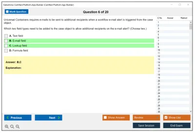 Salesforce Certified-Platform-App-Builder Salesforce Certified Platform App Builder Practice test exam simulator test engine exam Prep practice test questions answers Image 6