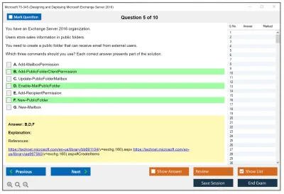 Microsoft 70-345 Designing and Deploying Microsoft Exchange Server 2016 Practice test exam simulator test engine exam Prep practice test questions answers Image 5