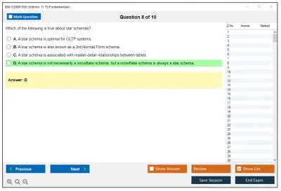 IBM C2090-558 Informix 11.70 Fundamentals Practice test exam simulator test engine exam Prep practice test questions answers Image 8