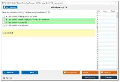 SAP C_C4HMC92 SAP Certified Technology Associate - SAP Marketing Cloud (1902) Implementation Practice test exam simulator test engine exam Prep practice test questions answers Image 5