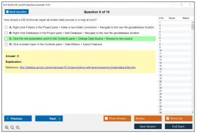 Esri EADA105 ArcGIS Desktop Associate 10.5 Practice test exam simulator test engine exam Prep practice test questions answers Image 6