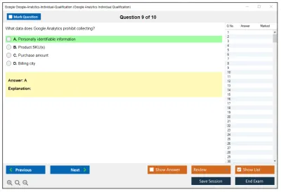 Google Google-Analytics-Individual-Qualification Google Analytics Individual Qualification Practice test exam simulator test engine exam Prep practice test questions answers Image 9