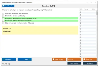 Alcatel-Lucent 4A0-100 Nokia Scalable IP Networks Practice test exam simulator test engine exam Prep practice test questions answers Image 6