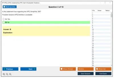 HP HPE2-CP05 Implementing HPE Client Virtualization Solutions Practice test exam simulator test engine exam Prep practice test questions answers Image 3