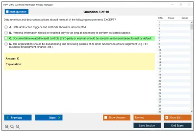 IAPP CIPM Certified Information Privacy Manager (CIPM) Practice test exam simulator test engine exam Prep practice test questions answers Image 3