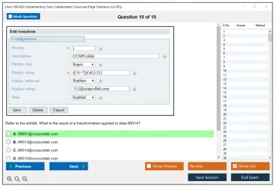 Cisco 300-820 Implementing Cisco Collaboration Cloud and Edge Solutions (300-820 CLCEI) Practice test exam simulator test engine exam Prep practice test questions answers Image 10