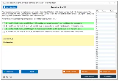 Hitachi HH0-350 HITACHI DATA SYSTEMS CERTIFIED SPECIALIST – NAS ARCHITECT Practice test exam simulator test engine exam Prep practice test questions answers Image 1
