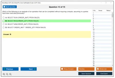 Snowflake COF-C02 SnowPro Core Certification Exam Practice test exam simulator test engine exam Prep practice test questions answers Image 13