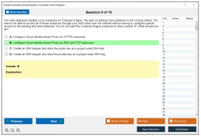 Google Associate-Cloud-Engineer Google Cloud Certified - Associate Cloud Engineer Practice test exam simulator test engine exam Prep practice test questions answers Image 9