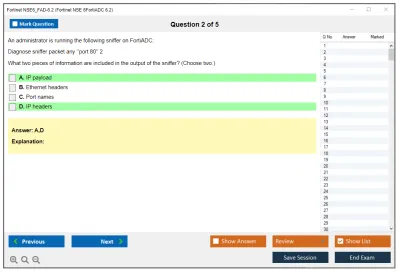 Fortinet NSE6_FAD-6.2 Fortinet NSE 6 - FortiADC 6.2 Practice test exam simulator test engine exam Prep practice test questions answers Image 2