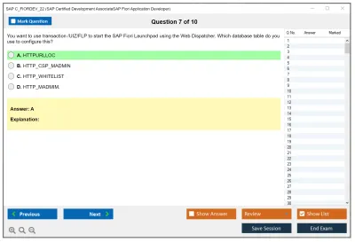 SAP C_FIORDEV_22 SAP Certified Development AssociateSAP Fiori Application Developer Practice test exam simulator test engine exam Prep practice test questions answers Image 7