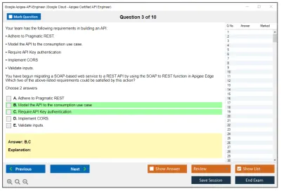 Google Apigee-API-Engineer Google Cloud - Apigee Certified API Engineer Practice test exam simulator test engine exam Prep practice test questions answers Image 3