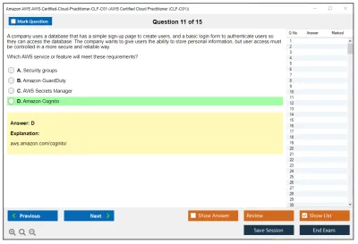Amazon AWS AWS-Certified-Cloud-Practitioner-CLF-C01 AWS Certified Cloud Practitioner Practice test exam simulator test engine exam Prep practice test questions answers Image 11