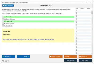 IBM C1000-055 IBM QRadar SIEM V7.3.2 Deployment Practice test exam simulator test engine exam Prep practice test questions answers Image 1