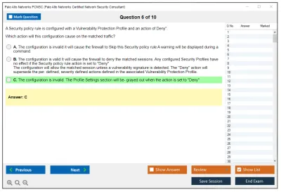 Palo Alto Networks PCNSC Palo Alto Networks Certified Network Security Consultant Practice test exam simulator test engine exam Prep practice test questions answers Image 6