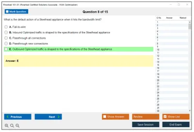 Riverbed 101-01 Riverbed Certified Solutions Associate Practice test exam simulator test engine exam Prep practice test questions answers Image 8