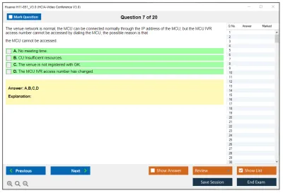 Huawei H11-851_V3.0 HCIA-Video Conference V3.0 Practice test exam simulator test engine exam Prep practice test questions answers Image 7