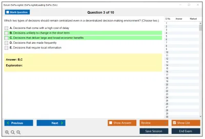 Scrum SAFe-Agilist SAFe Agilist - Leading SAFe (SA 6.0) Practice test exam simulator test engine exam Prep practice test questions answers Image 3