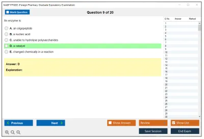 NABP FPGEE Foreign Pharmacy Graduate Equivalency Examination Practice test exam simulator test engine exam Prep practice test questions answers Image 9