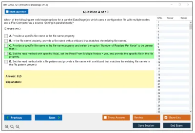 IBM C2090-424 InfoSphere DataStage v11.3 Practice test exam simulator test engine exam Prep practice test questions answers Image 4