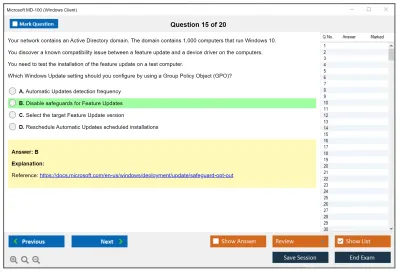 Microsoft MD-100 Windows Client Practice test exam simulator test engine exam Prep practice test questions answers Image 15