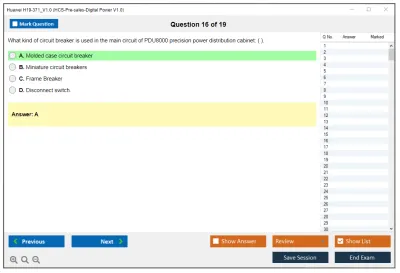 Huawei H19-371_V1.0 HCS-Pre-sales-Digital Power V1.0 Practice test exam simulator test engine exam Prep practice test questions answers Image 16