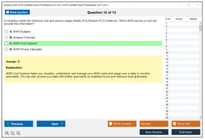 Amazon AWS AWS-Certified-Cloud-Practitioner-CLF-C01 AWS Certified Cloud Practitioner Practice test exam simulator test engine exam Prep practice test questions answers Image 10