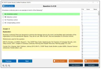 ISC2 SSCP Systems Security Certified Practitioner Practice test exam simulator test engine exam Prep practice test questions answers Image 6