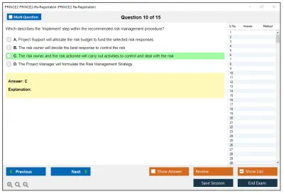 PRINCE2 PRINCE2-Re-Registration PRINCE2 Re-Registration Practice test exam simulator test engine exam Prep practice test questions answers Image 10