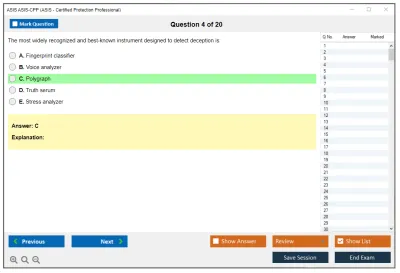 ASIS ASIS-CPP ASIS - Certified Protection Professional (CPP) Exam Practice test exam simulator test engine exam Prep practice test questions answers Image 4