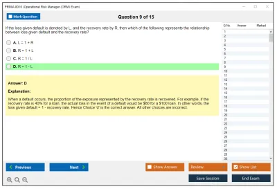 PRMIA 8010 Operational Risk Manager (ORM) Exam Practice test exam simulator test engine exam Prep practice test questions answers Image 9