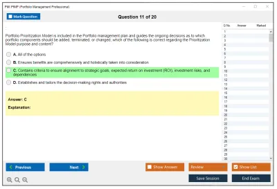 PMI PfMP Portfolio Management Professional (PfMP) Practice test exam simulator test engine exam Prep practice test questions answers Image 11