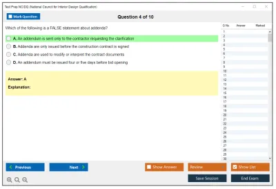 Test Prep NCIDQ National Council for Interior Design Qualification Practice test exam simulator test engine exam Prep practice test questions answers Image 4