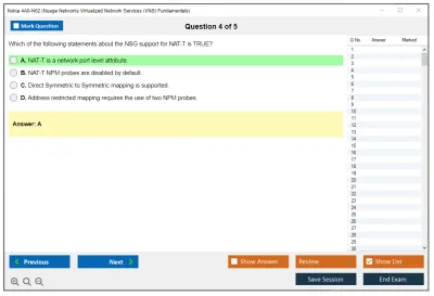 Nokia 4A0-N02 Nuage Networks Virtualized Network Services (VNS) Fundamentals Practice test exam simulator test engine exam Prep practice test questions answers Image 4