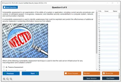 ECCouncil 412-79v10 EC-Council Certified Security Analyst (ECSA) V10 Practice test exam simulator test engine exam Prep practice test questions answers Image 6