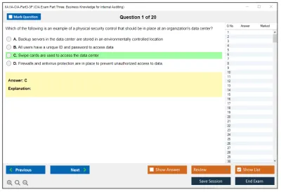 IIA IIA-CIA-Part3-3P CIA Exam Part Three: Business Knowledge for Internal Auditing Practice test exam simulator test engine exam Prep practice test questions answers Image 1