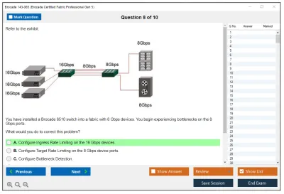 Brocade 143-085 Brocade Certified Fabric Professional Gen 5 Practice test exam simulator test engine exam Prep practice test questions answers Image 8