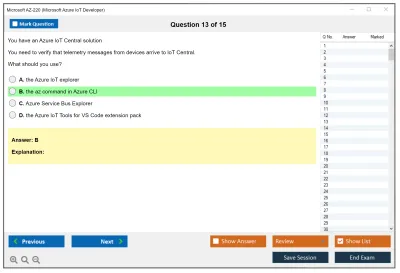 Microsoft AZ-220 Microsoft Azure IoT Developer Practice test exam simulator test engine exam Prep practice test questions answers Image 13