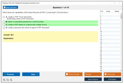 FileMaker FM0-302 FileMaker8 Developer Essentials Exam Practice test exam simulator test engine exam Prep practice test questions answers Image 1