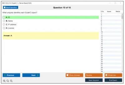 EMC E22-214 ScaleIO 1.x Server-Based SAN Practice test exam simulator test engine exam Prep practice test questions answers Image 10